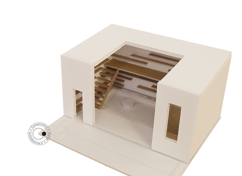 Il s'agit d'une maquette volumétrique du projet de création de dépendance. L'image mène à la page dédié à l'image.