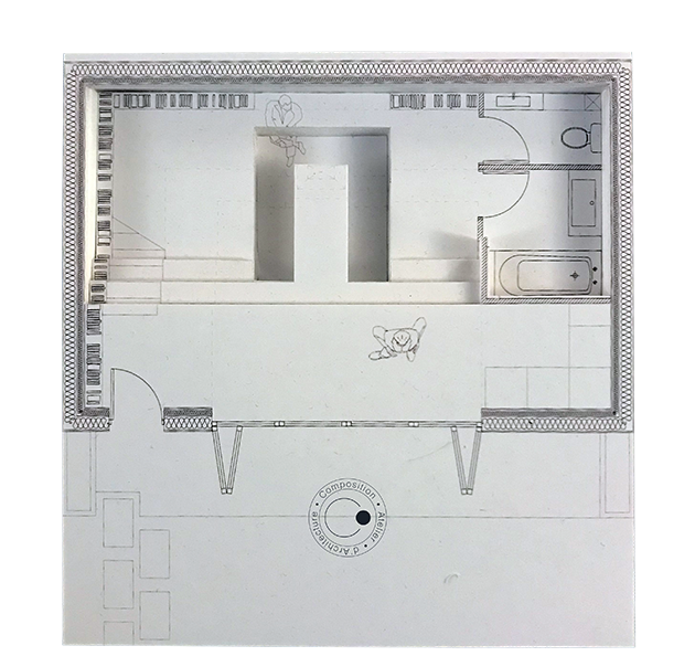 Il s'agit d'une maquette d'étude du sol pour le projet de création de dépendance.