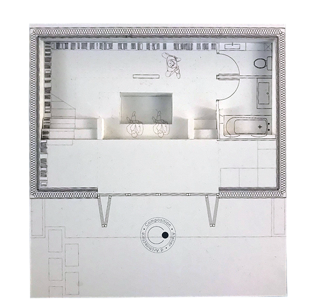 Il s'agit d'une maquette d'étude du sol pour le projet de création de dépendance.