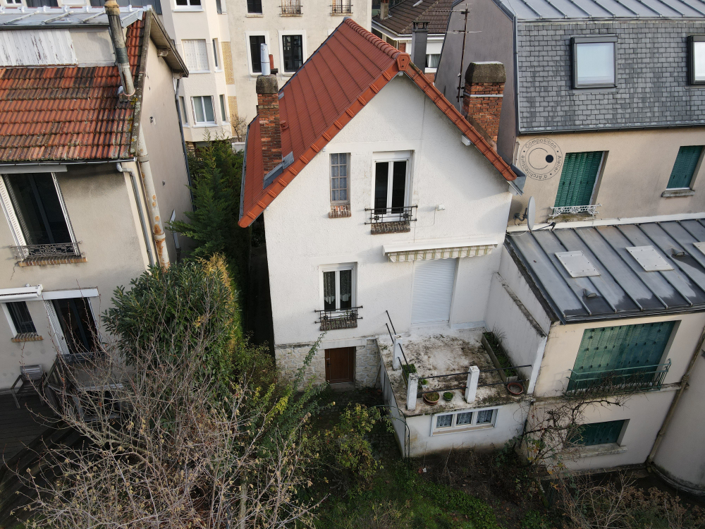 Perspective de l'existant donnant sur le jardin.